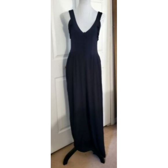 Skylar & Jade Black Sleeveless Jumpsuit V-Neck Button Front Dressy Sexy Sz S - Picture 1 of 10